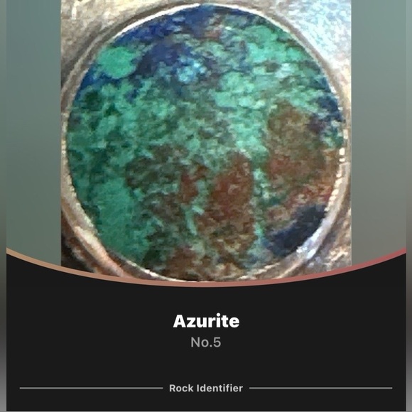 Vintage Real Azurite 925 Sterling Silver Geometric Ring size 7 3/4” STAMPED🔥🔥 - Picture 12 of 13